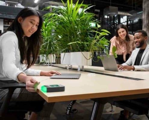 Hot desk social distancing