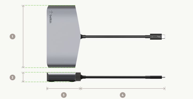 Thunderbolt 3 Dock Mini lifestyle-workspace specs